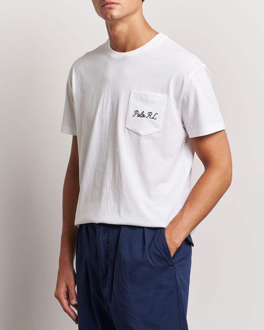 Heren | T-shirts | Polo Ralph Lauren | Pocket Tee White Varsity Bear