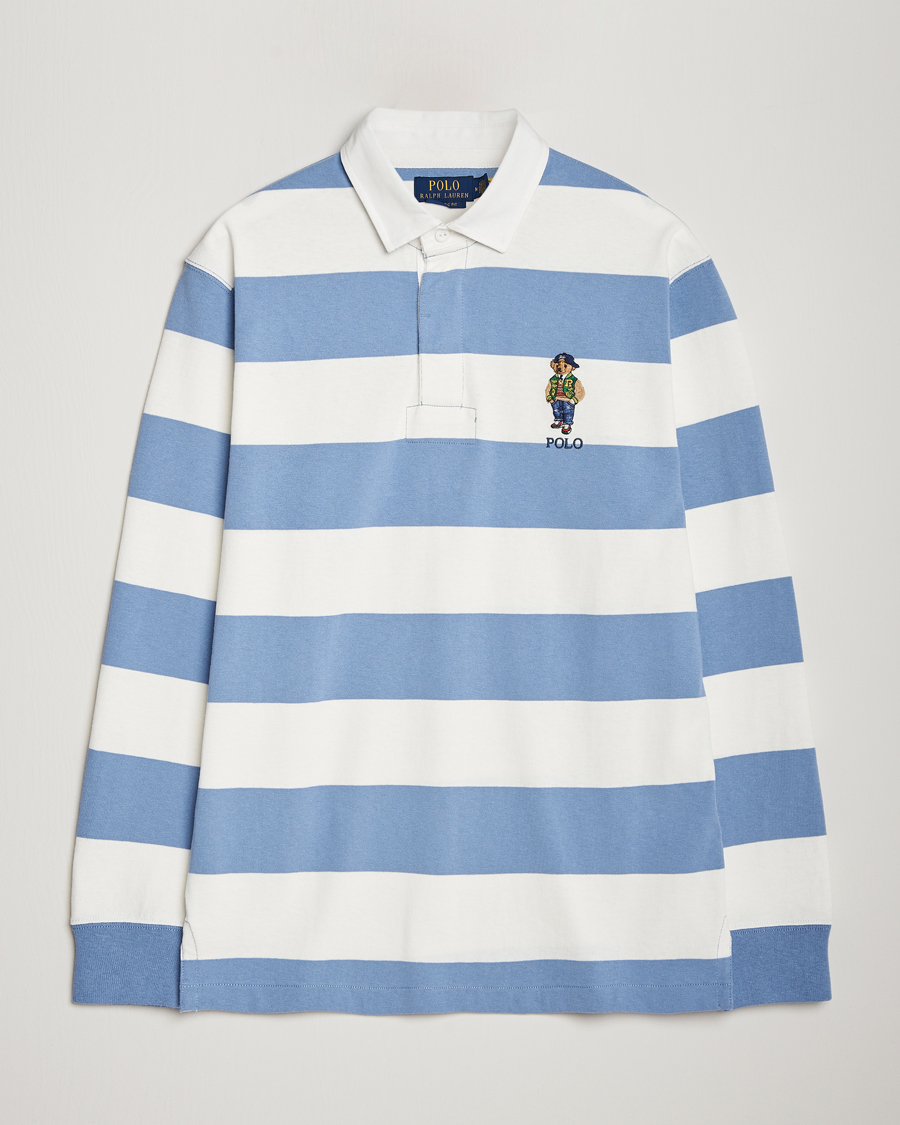 Heren | Truien | Polo Ralph Lauren | Striped Rugby Varsity Bear Campus Blue/White