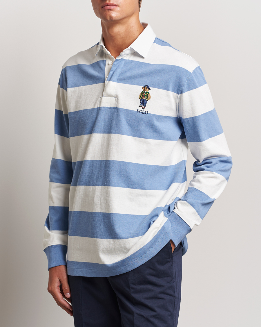 Heren | Truien | Polo Ralph Lauren | Striped Rugby Varsity Bear Campus Blue/White