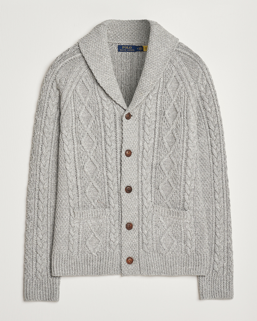 Heren | Truien | Polo Ralph Lauren | Cotton Shawl Cardigan Grey Combo