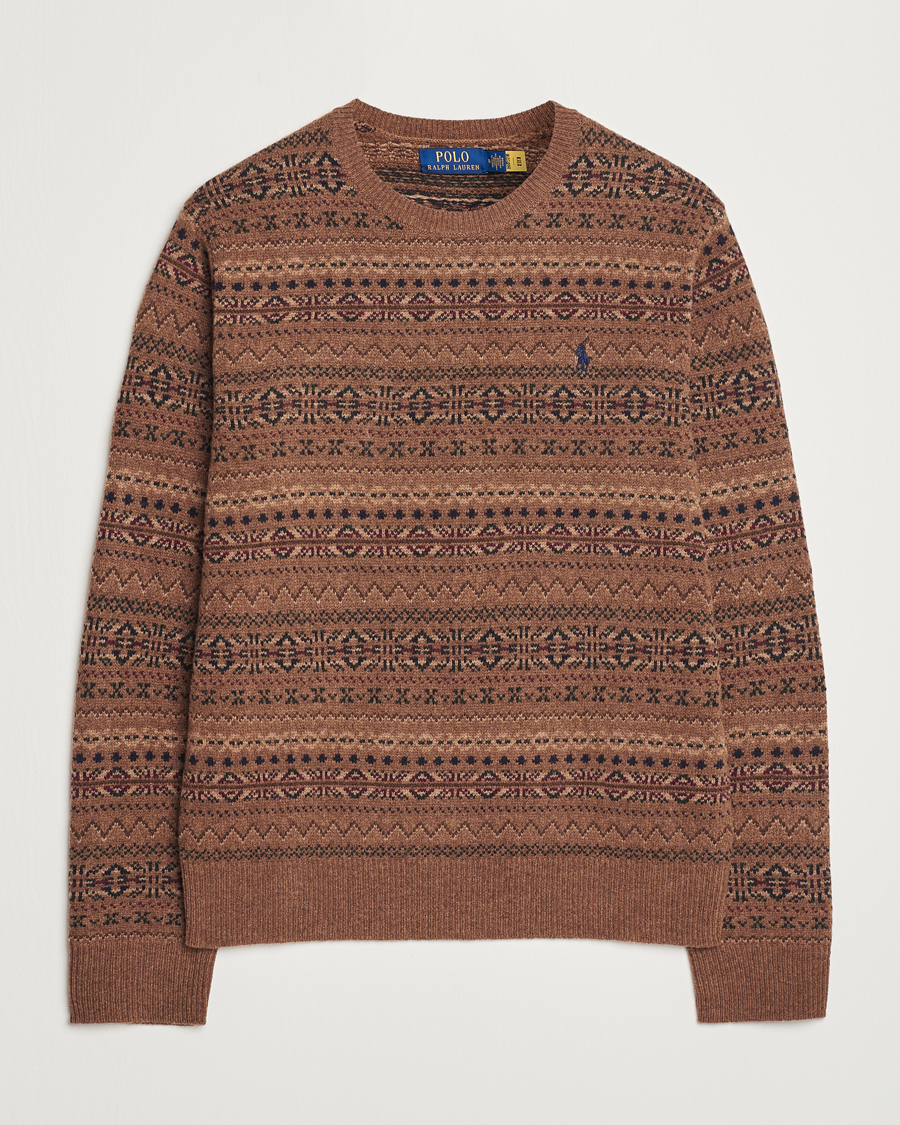 Heren | Truien | Polo Ralph Lauren | Wool Fairisle Sweater Camel Combo