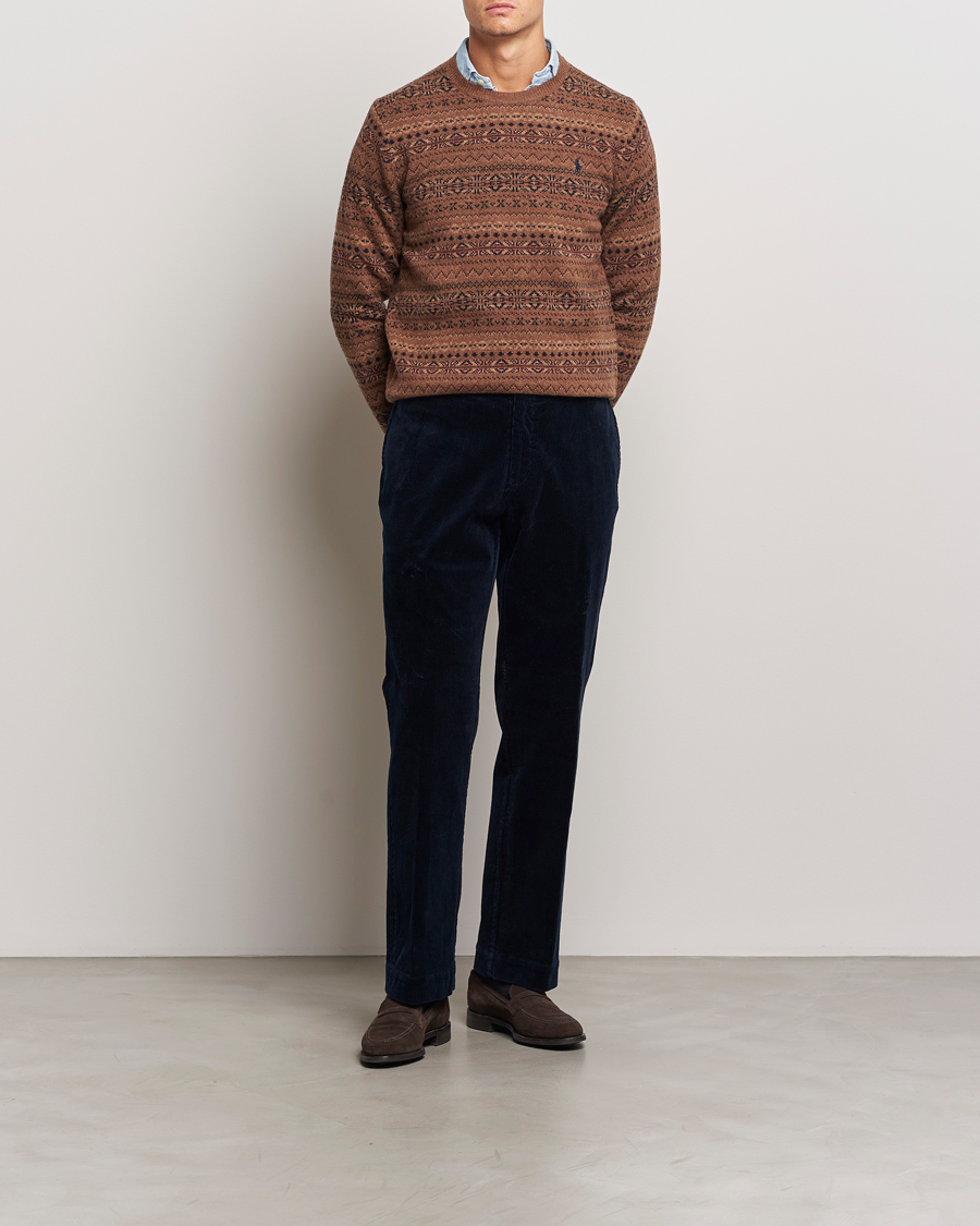 Heren | Truien | Polo Ralph Lauren | Wool Fairisle Sweater Camel Combo