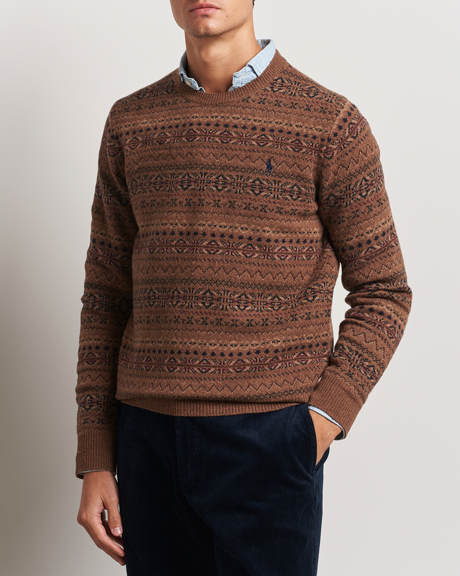 Heren | Truien | Polo Ralph Lauren | Wool Fairisle Sweater Camel Combo