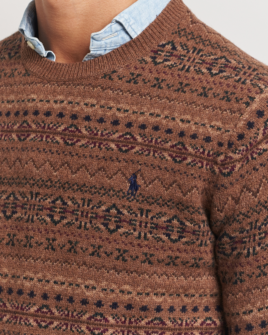 Heren | Truien | Polo Ralph Lauren | Wool Fairisle Sweater Camel Combo
