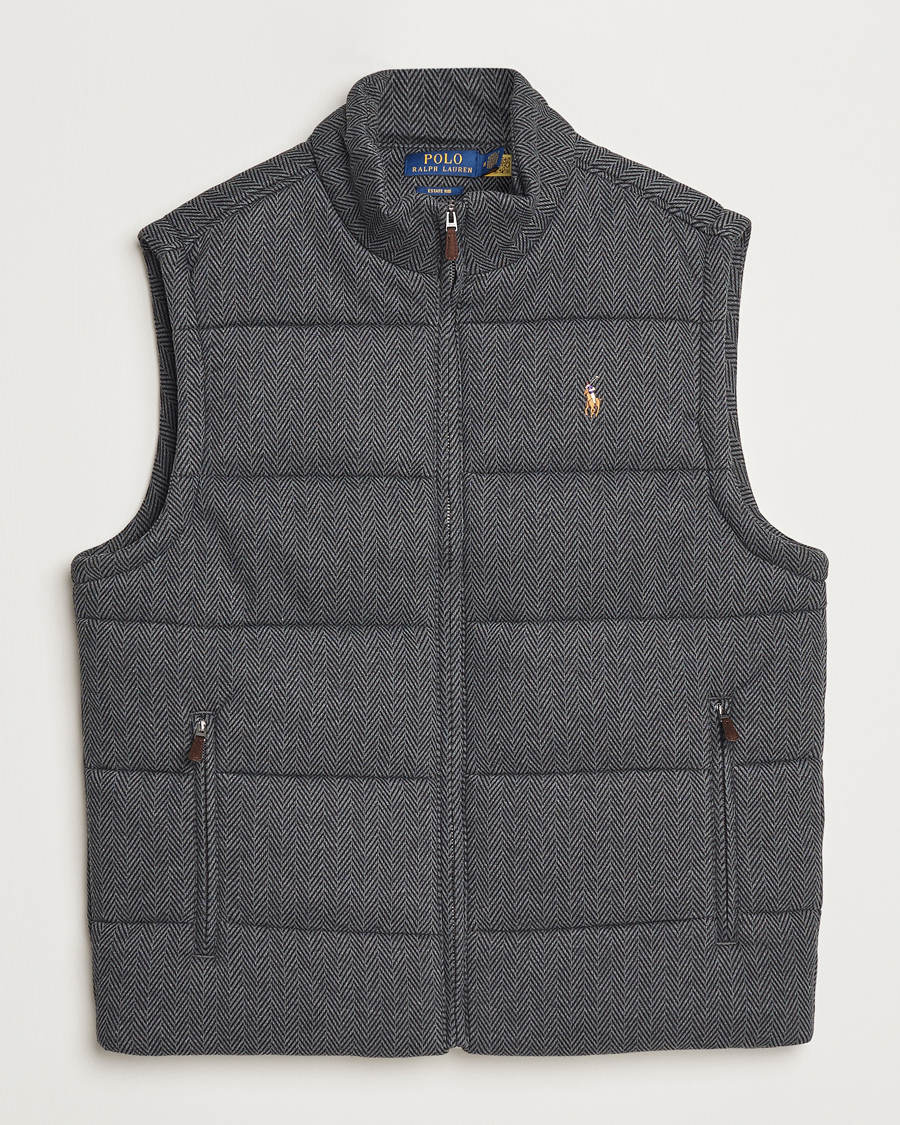 Heren | Jassen | Polo Ralph Lauren | Quilted Vest Stadium Grey Heather Herringbone