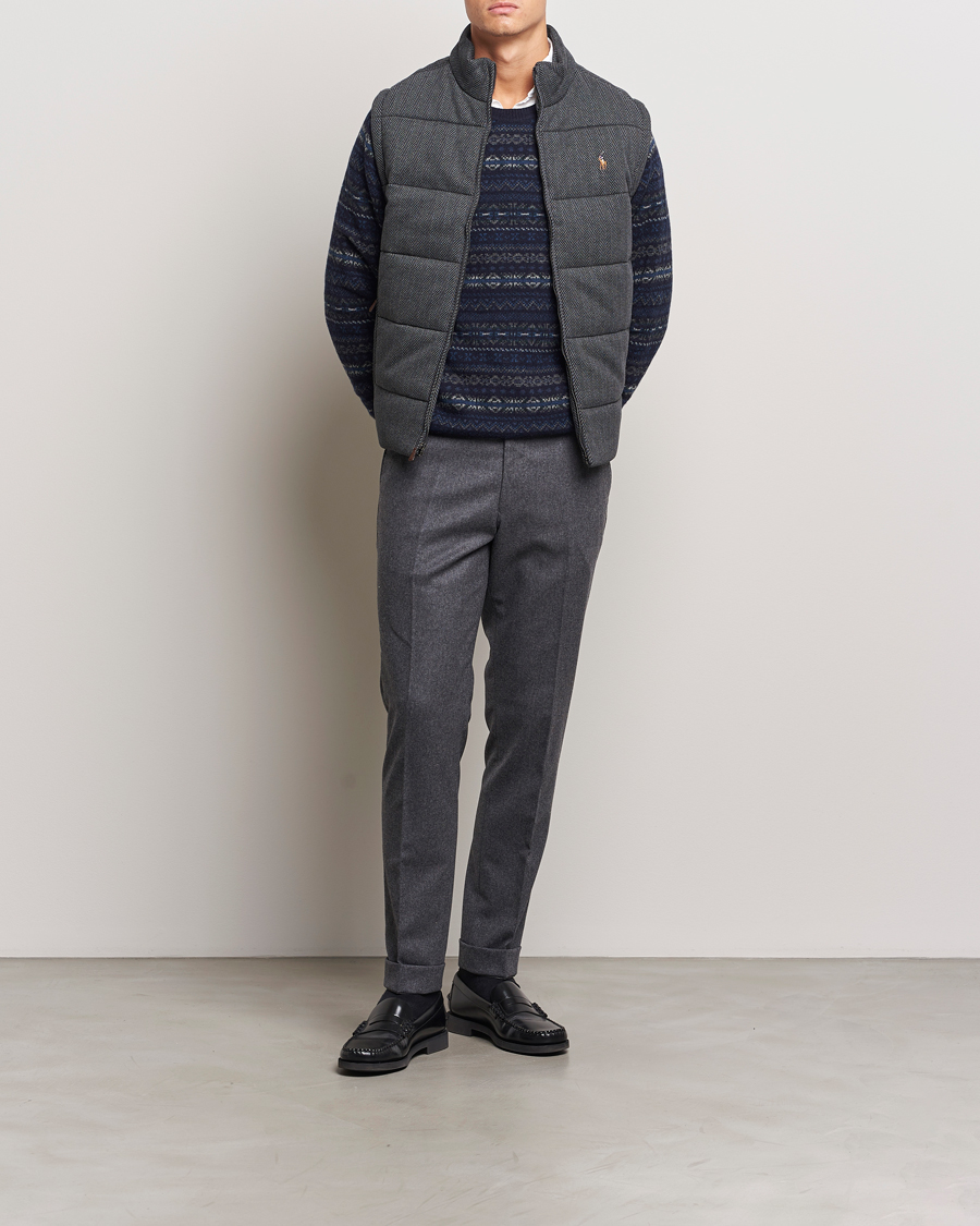Heren | Jassen | Polo Ralph Lauren | Quilted Vest Stadium Grey Heather Herringbone
