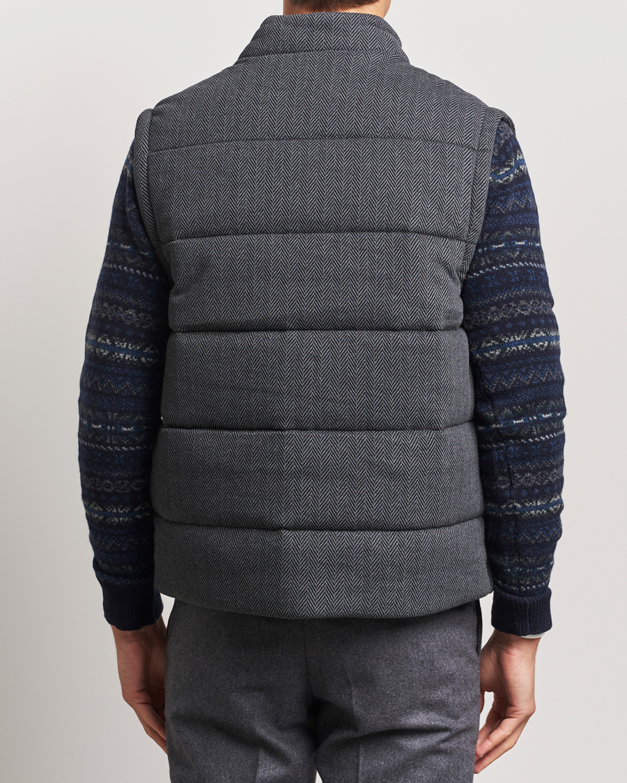 Heren | Jassen | Polo Ralph Lauren | Quilted Vest Stadium Grey Heather Herringbone