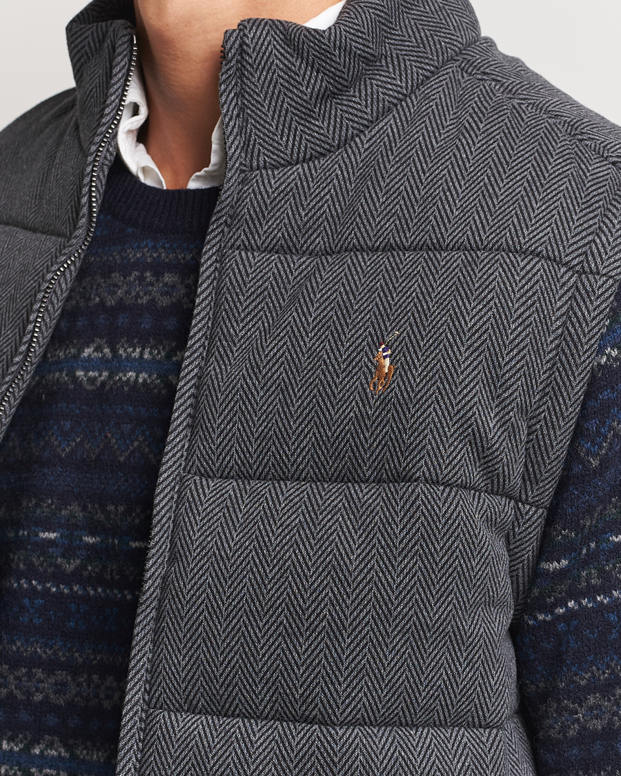 Heren | Jassen | Polo Ralph Lauren | Quilted Vest Stadium Grey Heather Herringbone