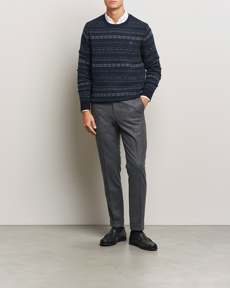 Heren | Truien | Polo Ralph Lauren | Wool Fairisle Sweater Navy Combo