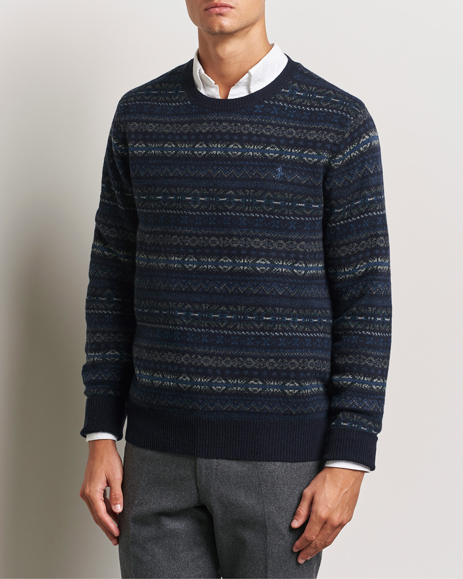 Heren | Truien | Polo Ralph Lauren | Wool Fairisle Sweater Navy Combo