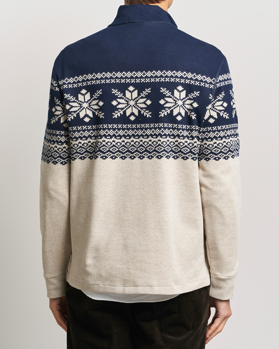 Heren | Truien | Polo Ralph Lauren | Half-Zip Fairisle Sweater Andres Geomatric Navy