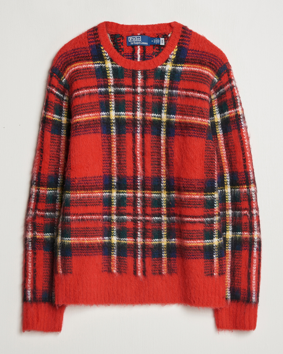Heren | Truien | Polo Ralph Lauren | Plaid Wool Sweater Red Combo