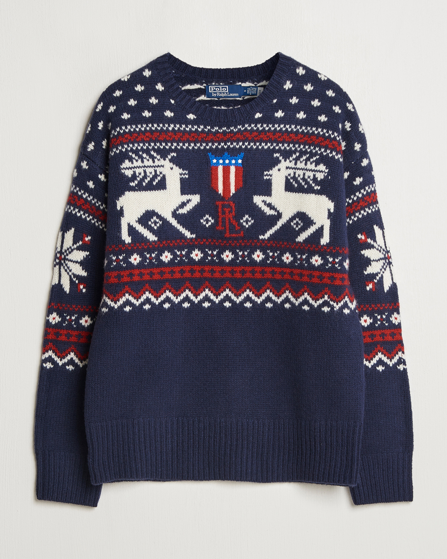 Heren | Truien | Polo Ralph Lauren | Raindeer Wool Sweater Navy Combo