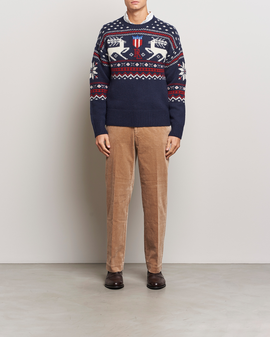 Heren | Truien | Polo Ralph Lauren | Raindeer Wool Sweater Navy Combo