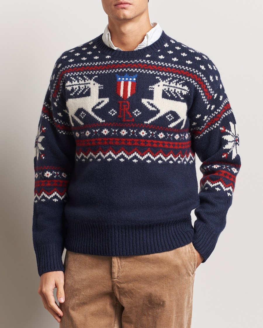 Heren | Truien | Polo Ralph Lauren | Raindeer Wool Sweater Navy Combo