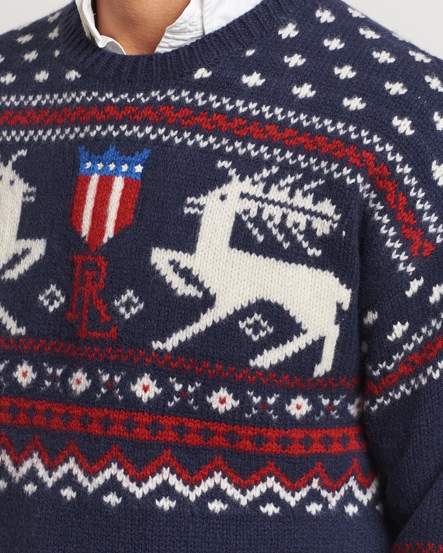 Heren | Truien | Polo Ralph Lauren | Raindeer Wool Sweater Navy Combo