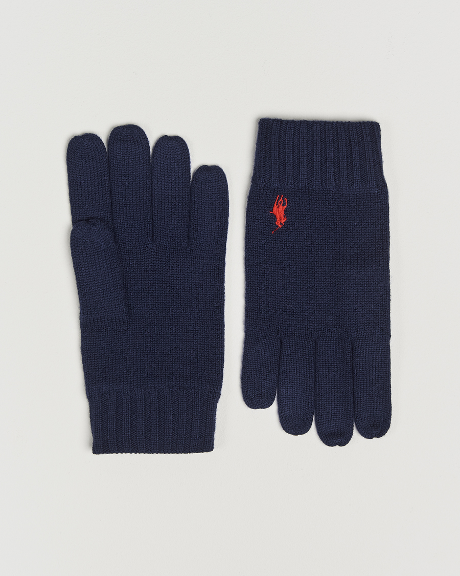 Heren | Polo Ralph Lauren Merino Gloves Hunter Navy | Polo Ralph Lauren | Merino Gloves Hunter Navy