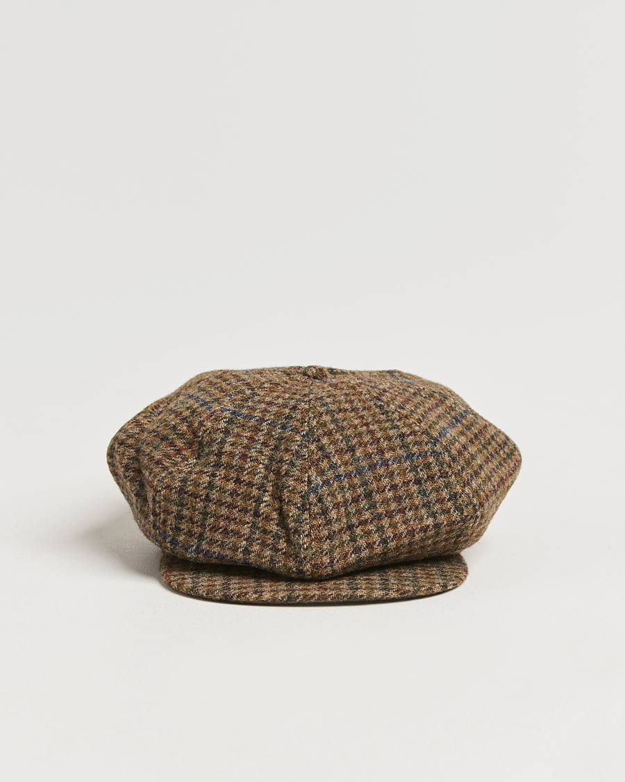 Heren | Polo Ralph Lauren Newsboy Herringbone Cap Sage/Tan | Polo Ralph Lauren | Newsboy Herringbone Cap Sage/Tan
