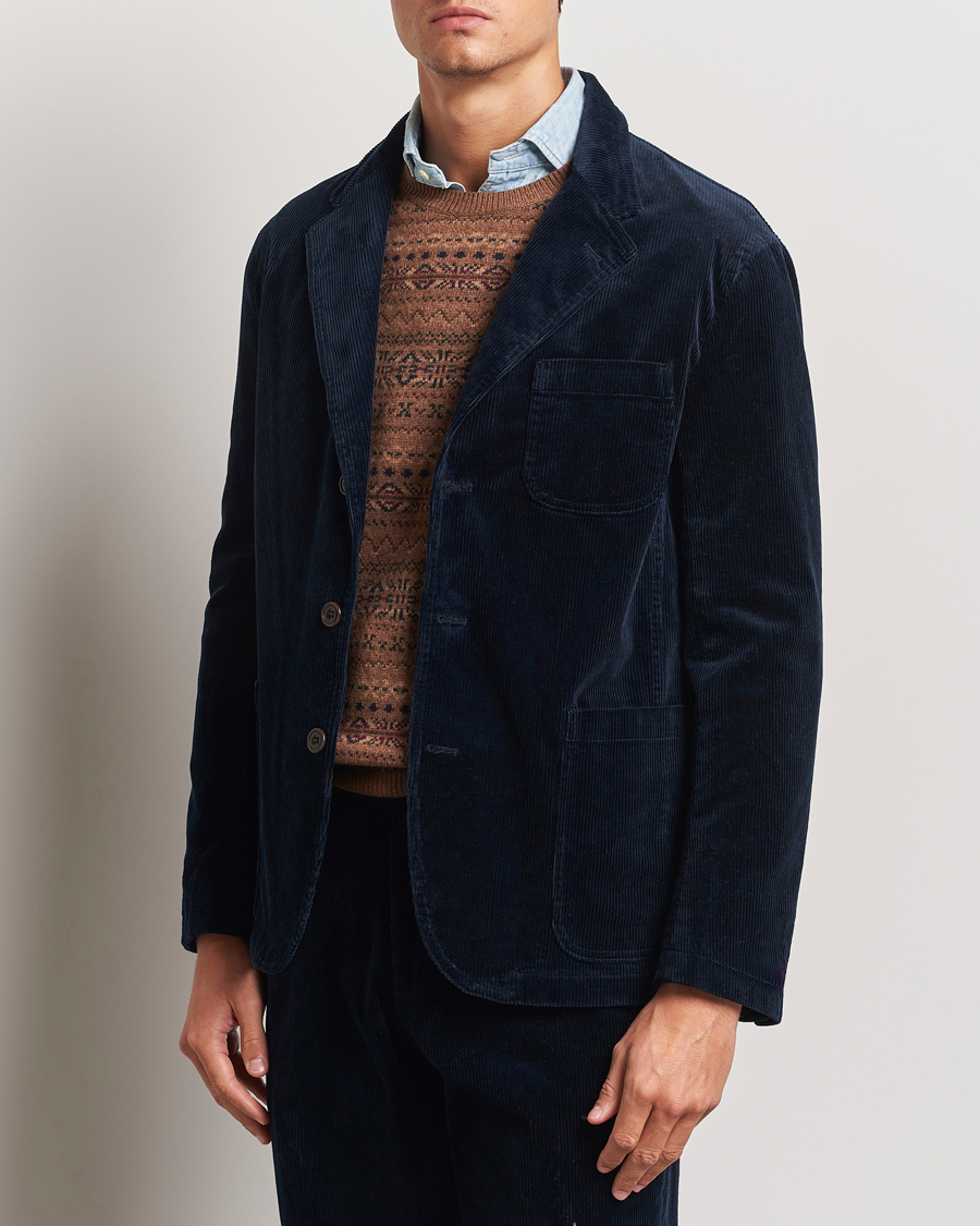 Heren | Blazers | Polo Ralph Lauren | Corduroy Stretch Blazer Aviator Navy