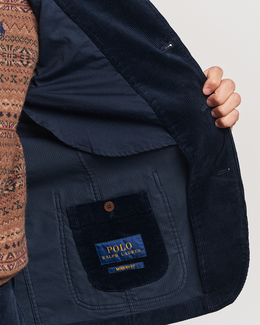 Heren | Blazers | Polo Ralph Lauren | Corduroy Stretch Blazer Aviator Navy