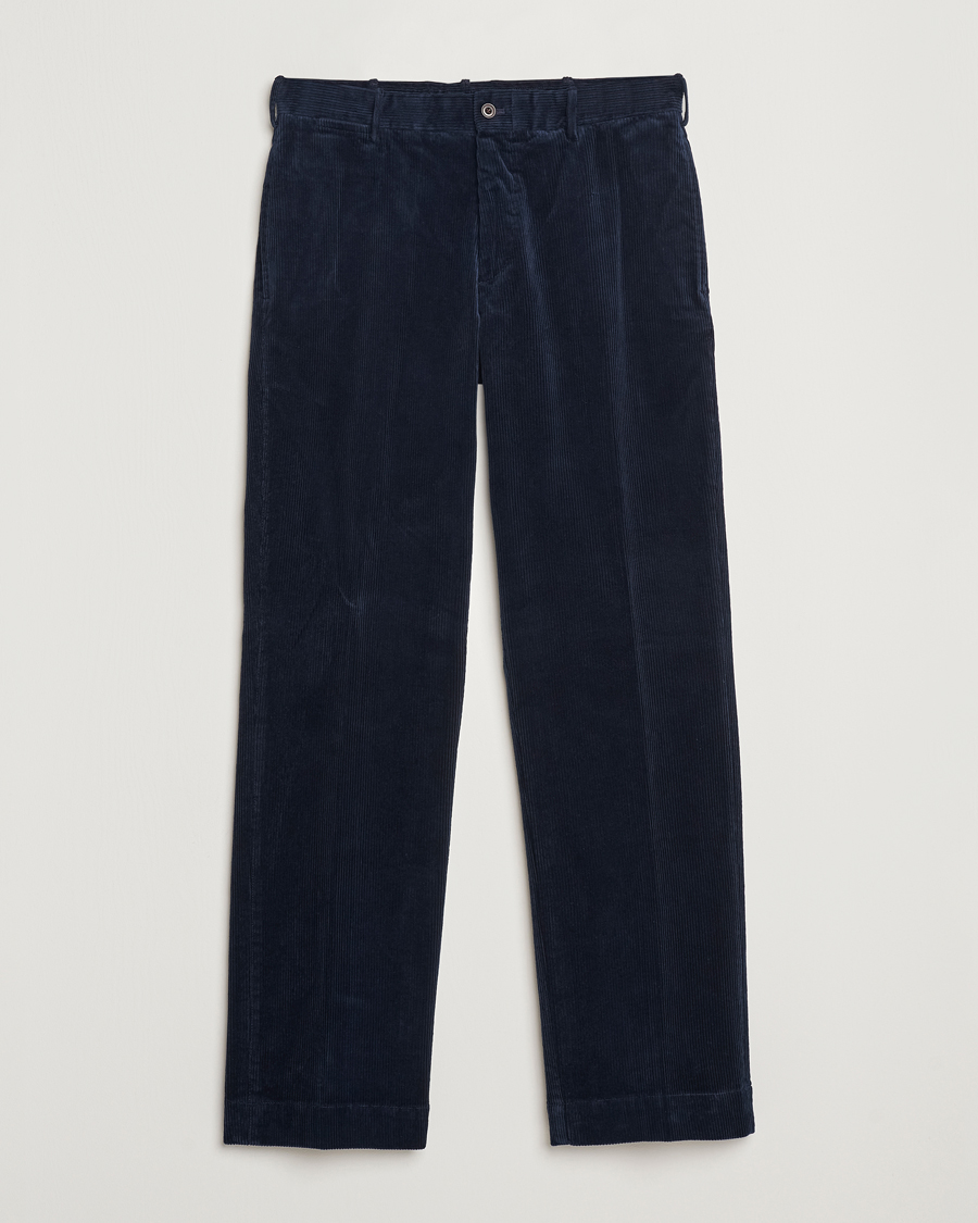 Heren | Broeken | Polo Ralph Lauren | Corduroy Pleated Trousers Aviator Navy