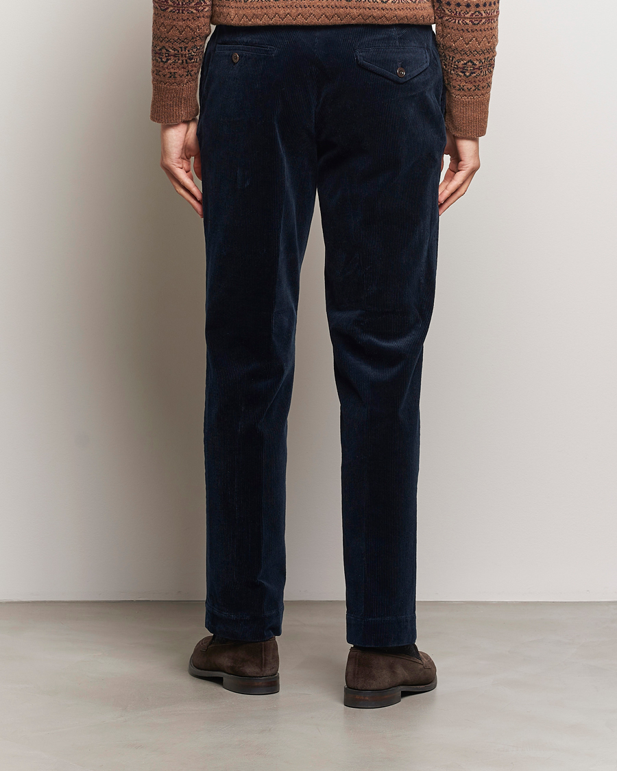 Heren | Broeken | Polo Ralph Lauren | Corduroy Pleated Trousers Aviator Navy