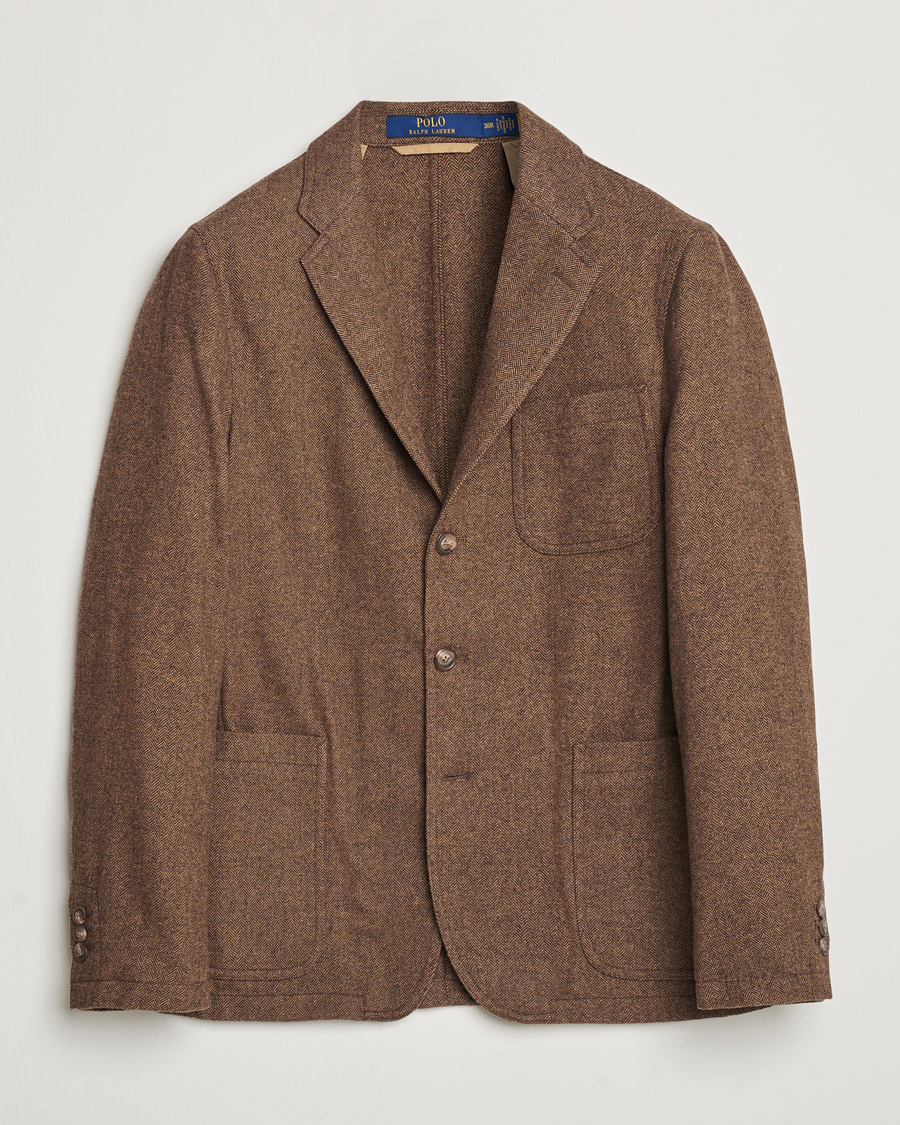 Heren | Blazers | Polo Ralph Lauren | Classic Herringbone Sportcoat Brown/Tan