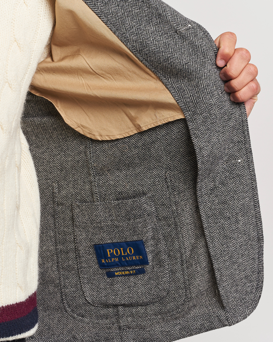 Heren | Blazers | Polo Ralph Lauren | Classic Herringbone Sportcoat Black/Cream