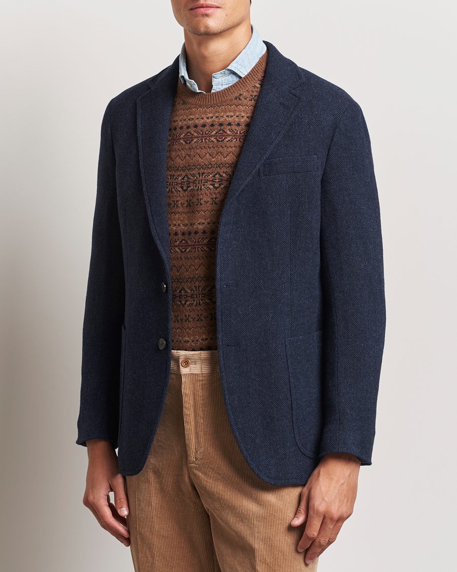 Heren | Blazers | Polo Ralph Lauren | Broken Herringbone Sportcoat Navy Multi