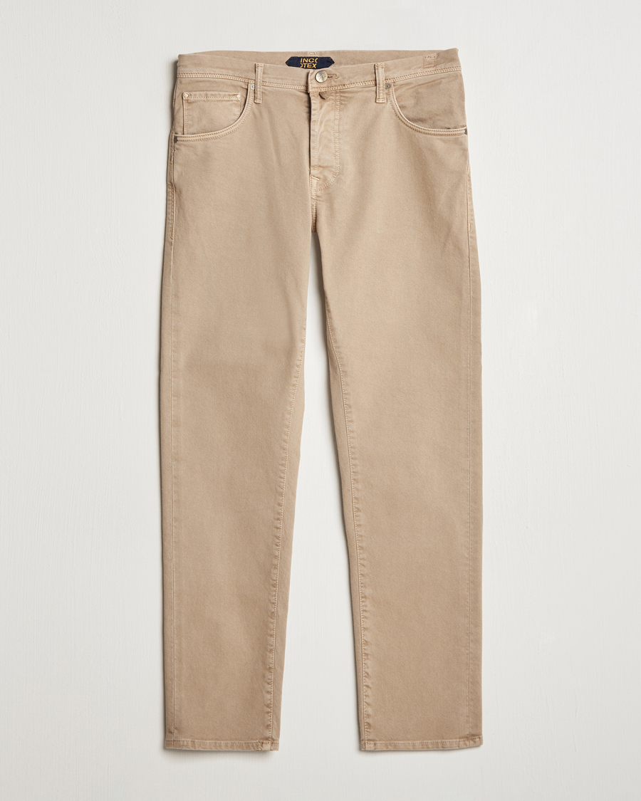 Heren | Broeken | Incotex | 5-Pocket Bull Denim Pants Beige