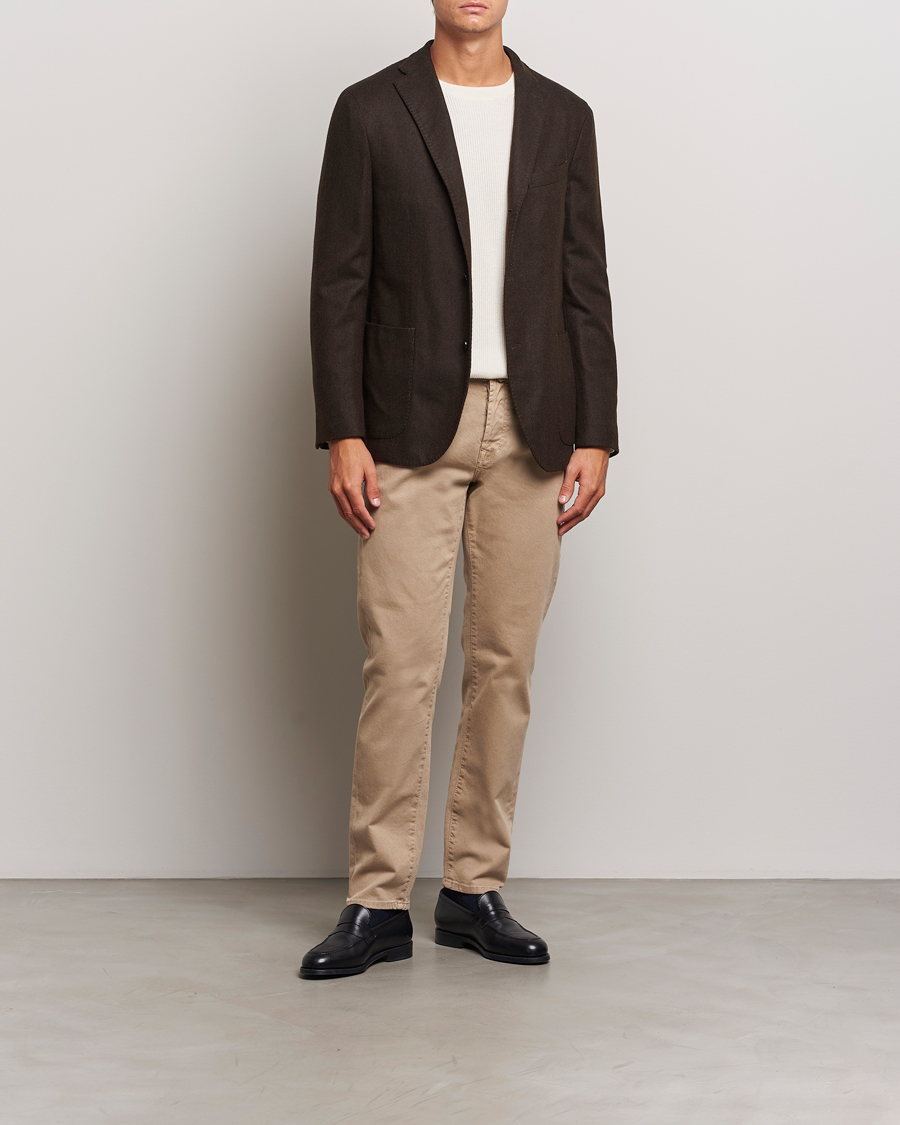 Heren | Broeken | Incotex | 5-Pocket Bull Denim Pants Beige