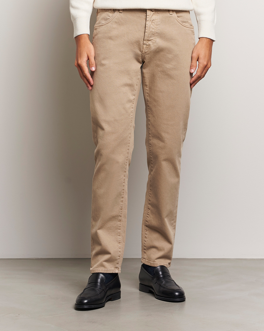Heren | Broeken | Incotex | 5-Pocket Bull Denim Pants Beige