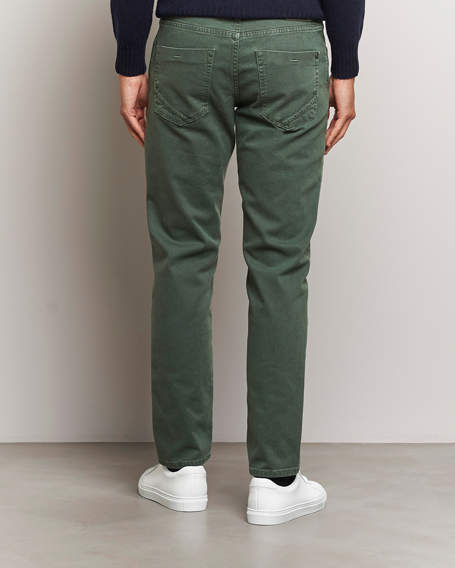 Heren | Broeken | Incotex | 5-Pocket Bull Denim Pants Dark Green