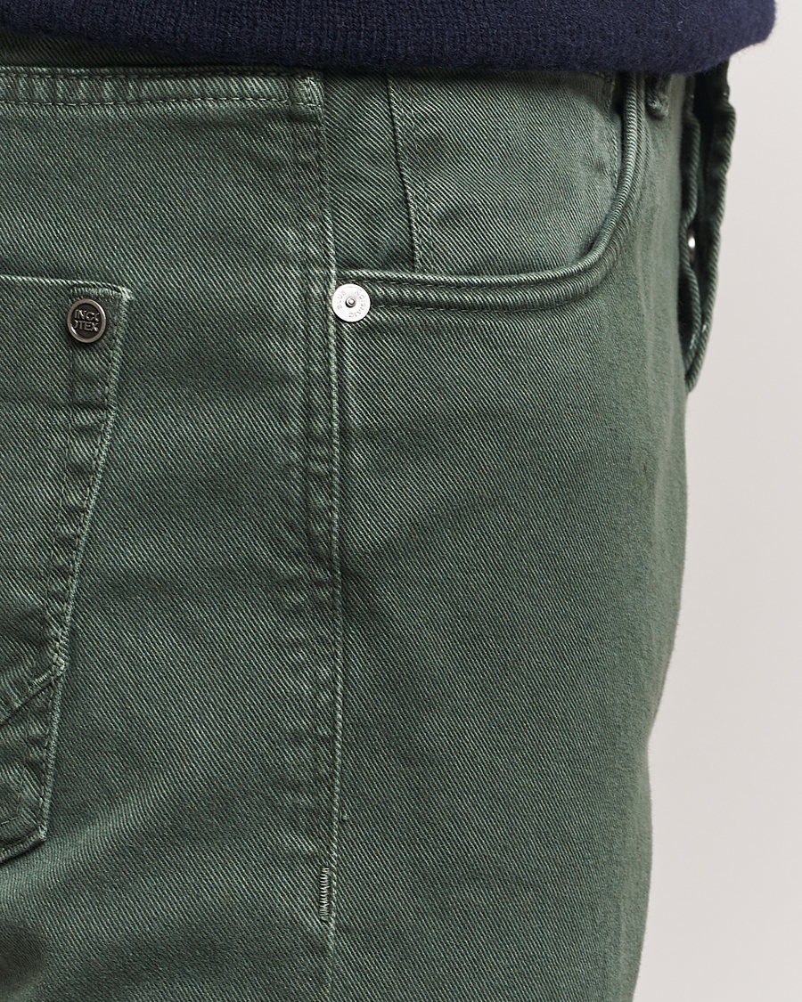 Heren | Broeken | Incotex | 5-Pocket Bull Denim Pants Dark Green