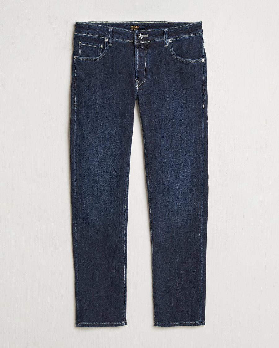 Heren | Jeans | Incotex | 5-Pocket Stretch Denim Dark Blue