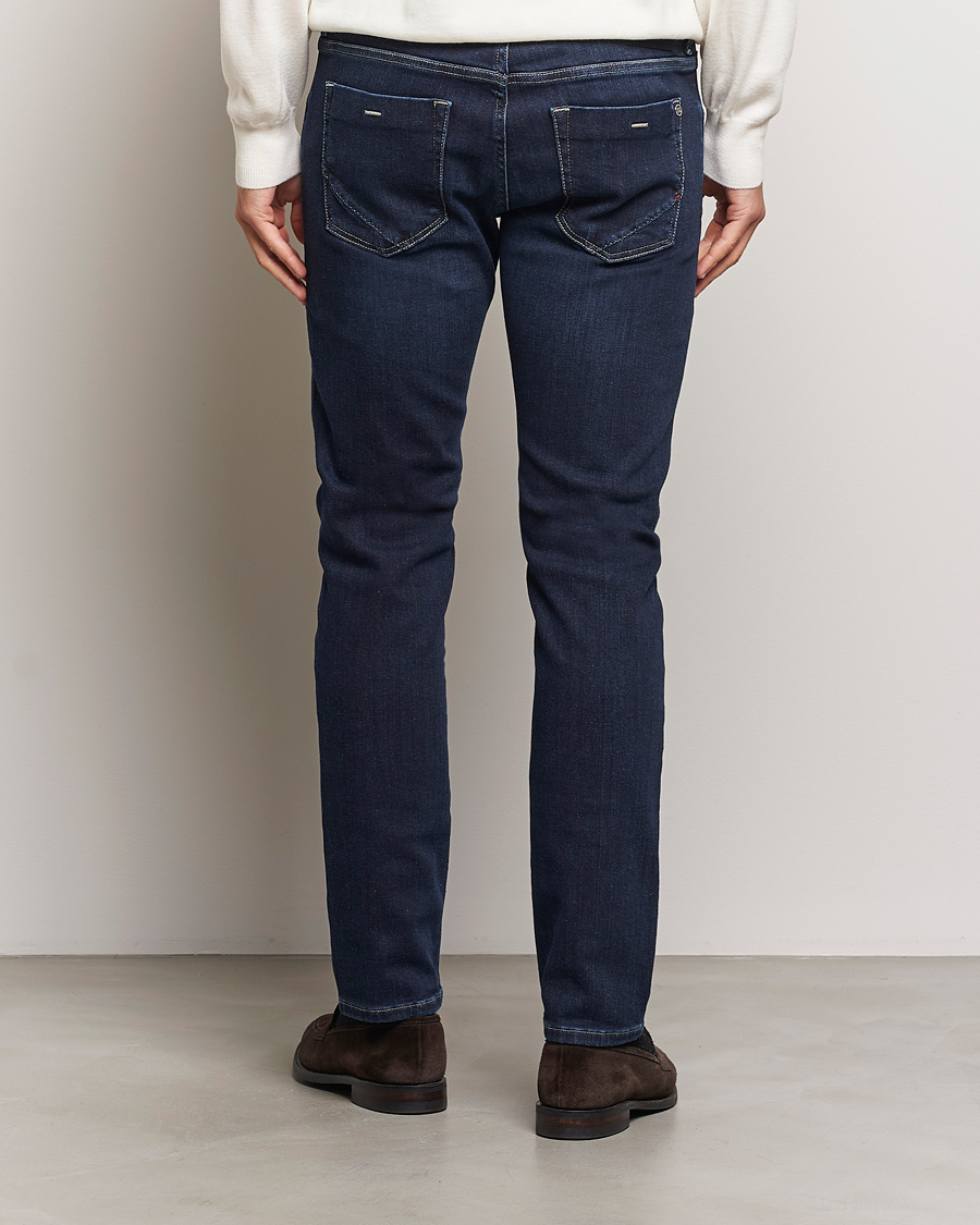 Heren | Jeans | Incotex | 5-Pocket Stretch Denim Dark Blue