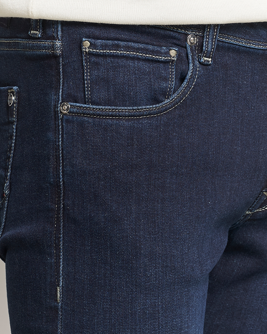 Heren | Jeans | Incotex | 5-Pocket Stretch Denim Dark Blue