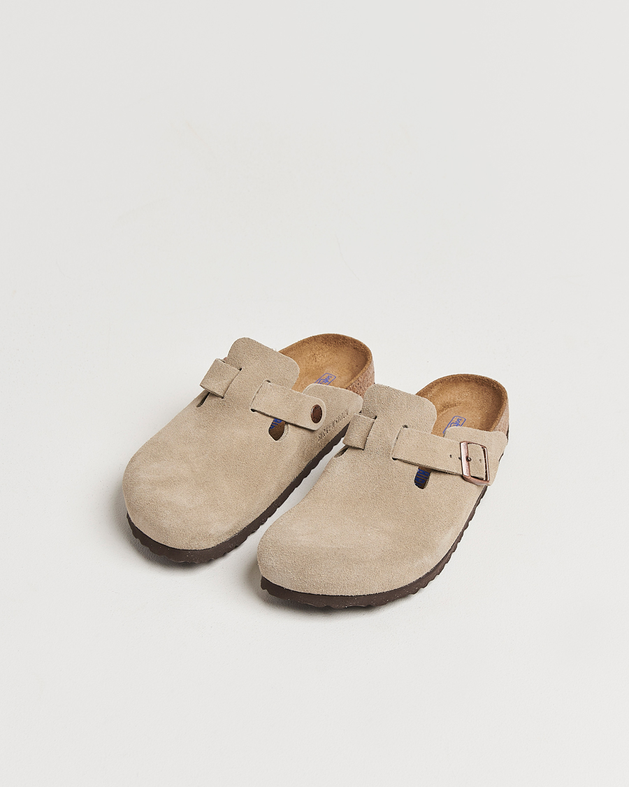 Heren | Sandalen slides | BIRKENSTOCK | Woman Boston Soft Footbed Taupe Suede