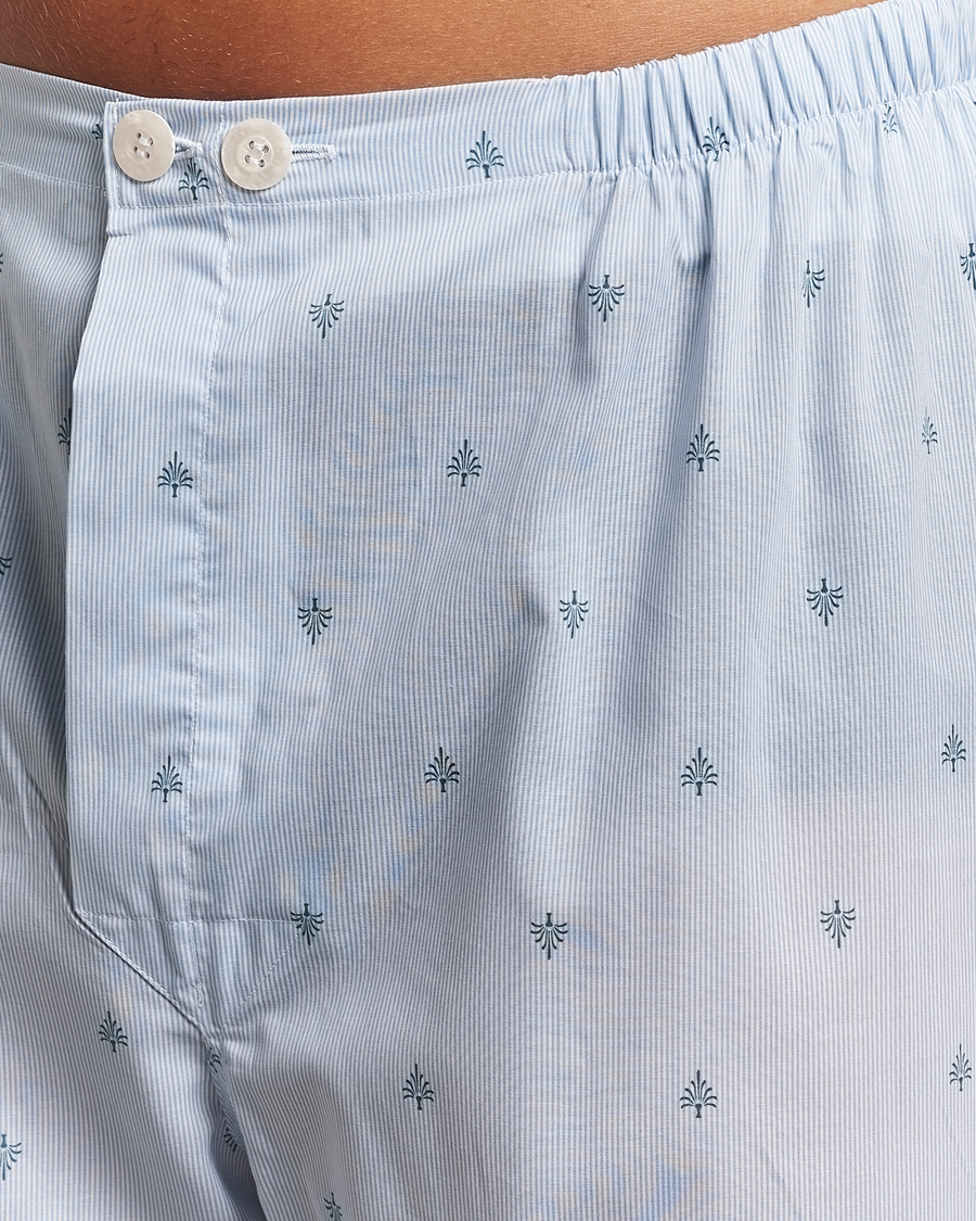 Heren | Derek Rose Piped Cotton Pyjama Set Blue | Derek Rose | Piped Cotton Pyjama Set Blue