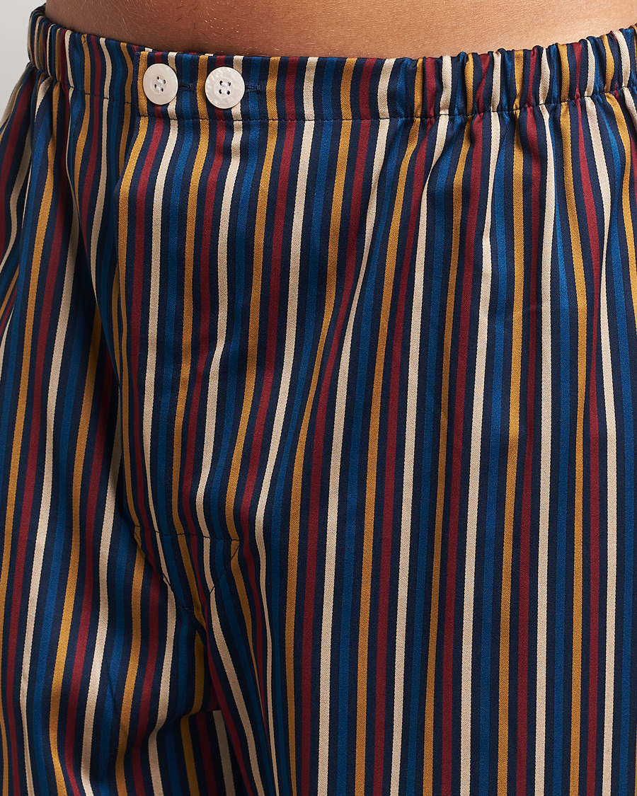 Heren | Derek Rose Striped Cotton Pyjama Set Navy | Derek Rose | Striped Cotton Pyjama Set Navy