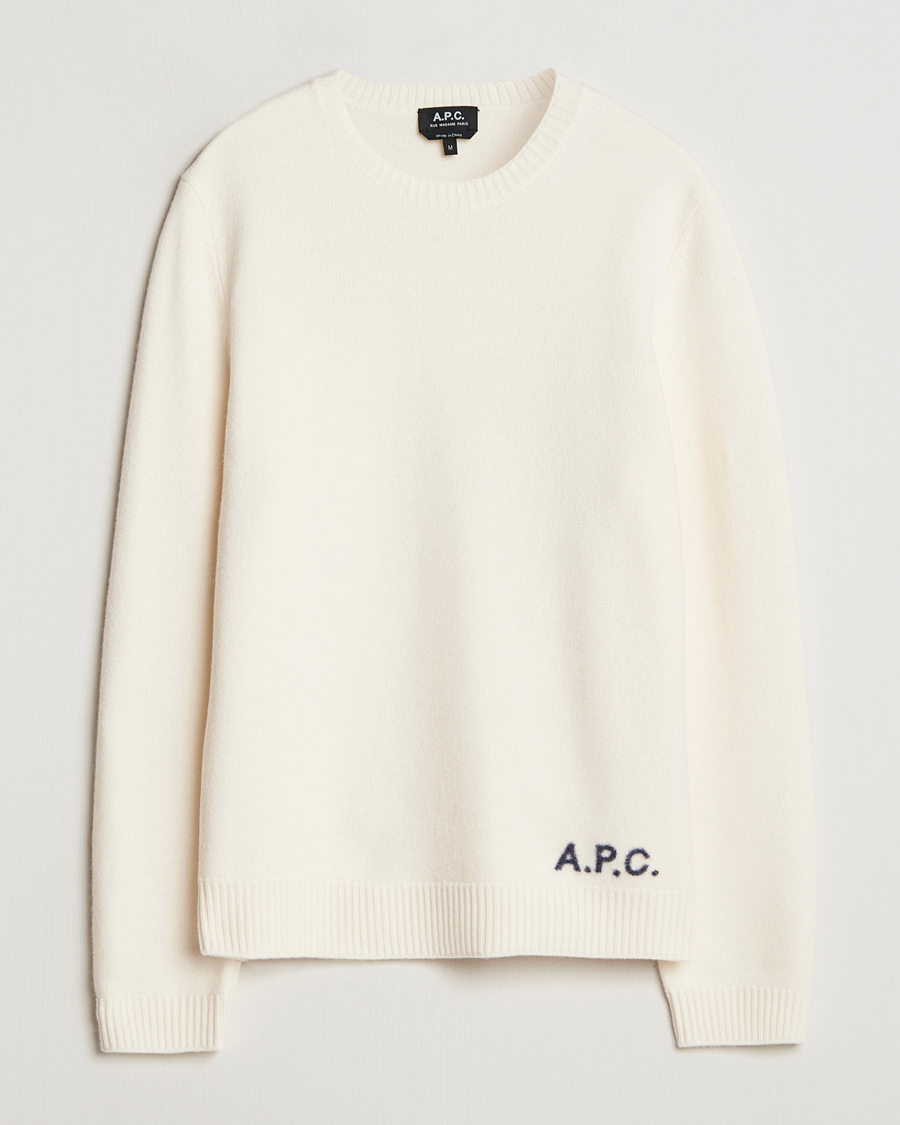 Heren | Truien | A.P.C. | Edward Wool Knitted Sweater Ecru