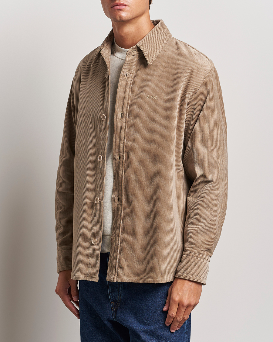 Heren | Overhemden | A.P.C. | Bobby Corduroy Overshirt Beige