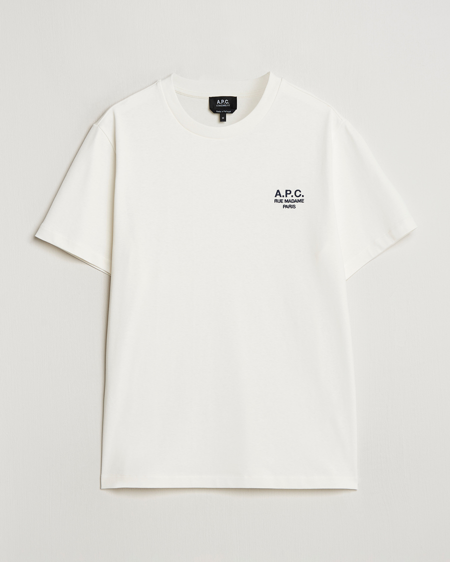 Heren | T-shirts | A.P.C. | Rue Madame T-Shirt White/Dark Navy