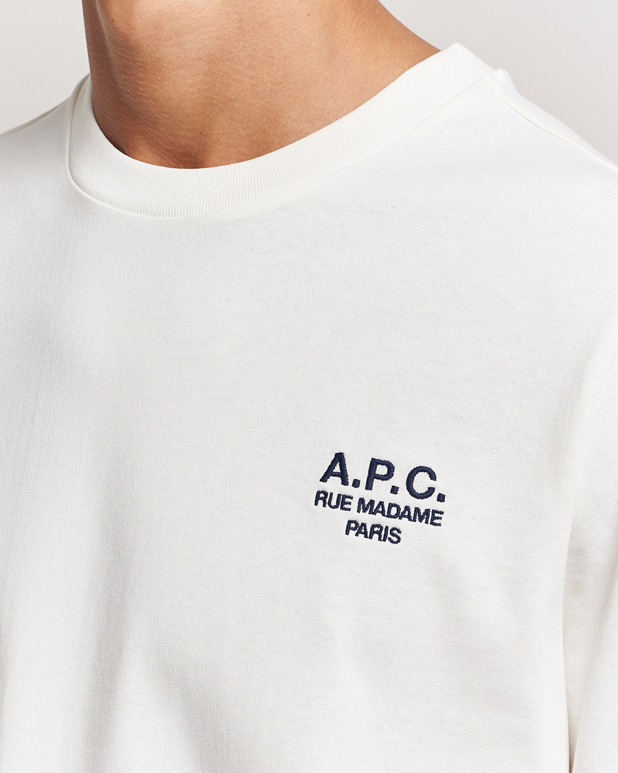 Heren | T-shirts | A.P.C. | Rue Madame T-Shirt White/Dark Navy
