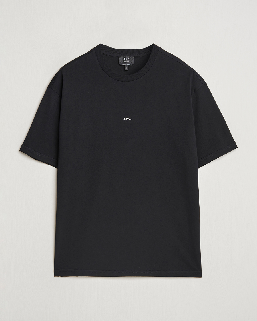 Heren | T-shirts | A.P.C. | Boxy Micro Center Logo T-Shirt Black
