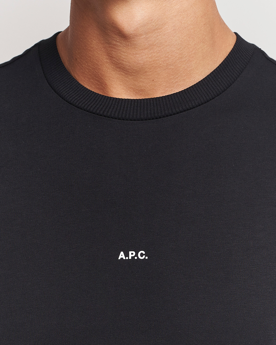 Heren | T-shirts | A.P.C. | Boxy Micro Center Logo T-Shirt Black