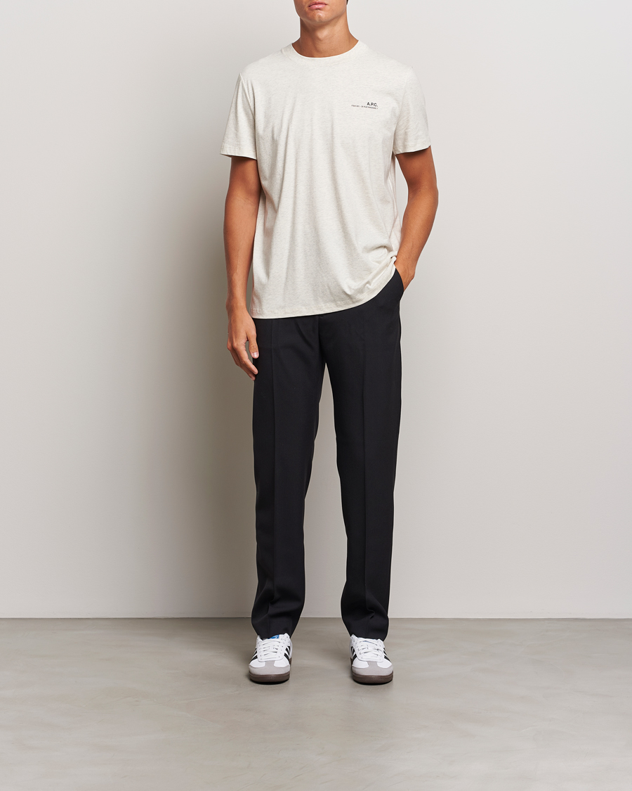 Heren | T-shirts | A.P.C. | Item T-Shirt Ecru Chine