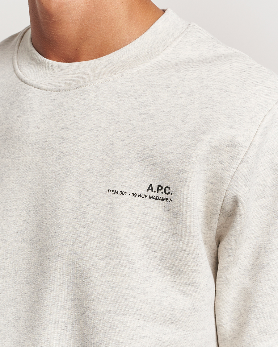 Heren | Truien | A.P.C. | Item Sweatshirt Ecru Chine