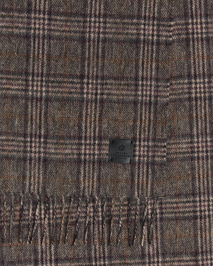 Heren | Amanda Christensen Merino Wool Glencheck Scarf Grey | Amanda Christensen | Merino Wool Glencheck Scarf Grey