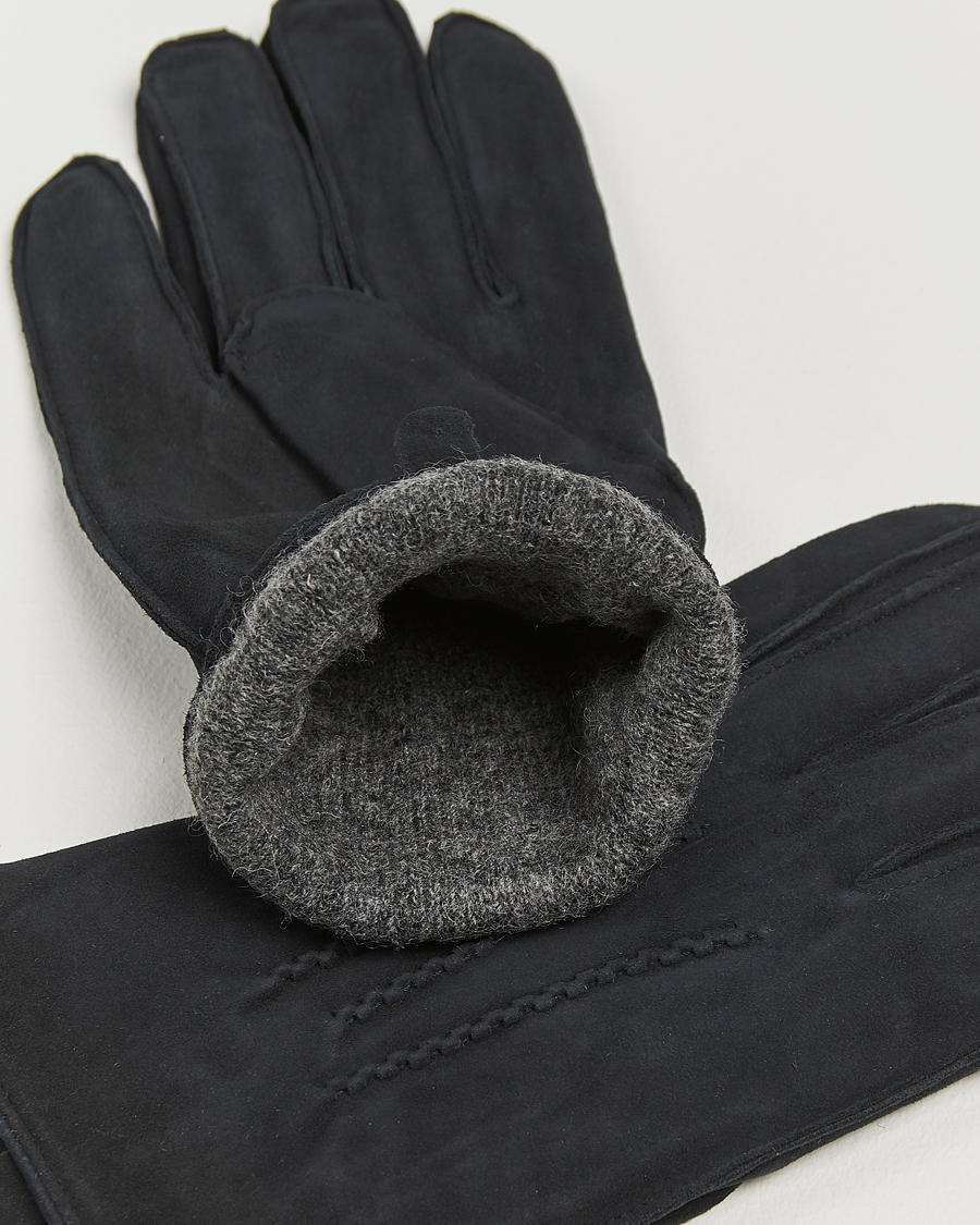 Heren | Amanda Christensen Lined Suede Gloves Black | Amanda Christensen | Lined Suede Gloves Black